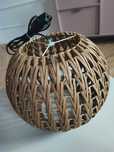 Lampa rattanowa z włącznikiem  ozdobna
