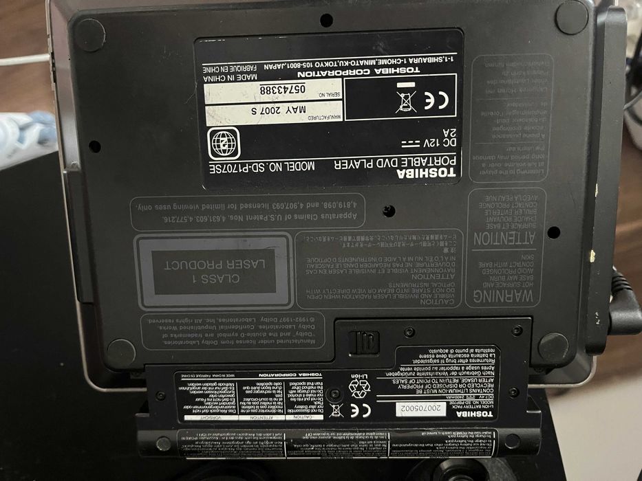 przenośny odtwarzacz DVD marki Toshiba