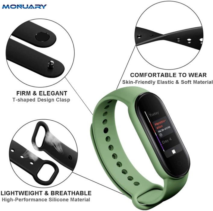 Pulseiras de silicone para xiaomi mi band 6 e 5 Novas