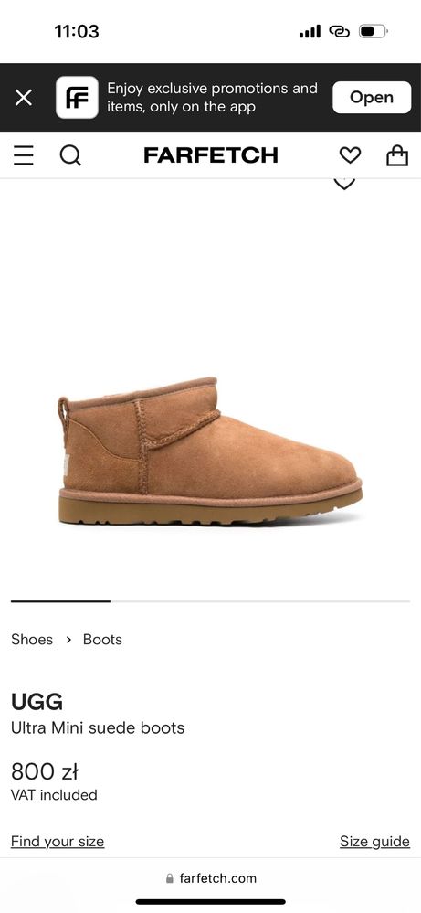 Ugg 37 brązowe ultra mini