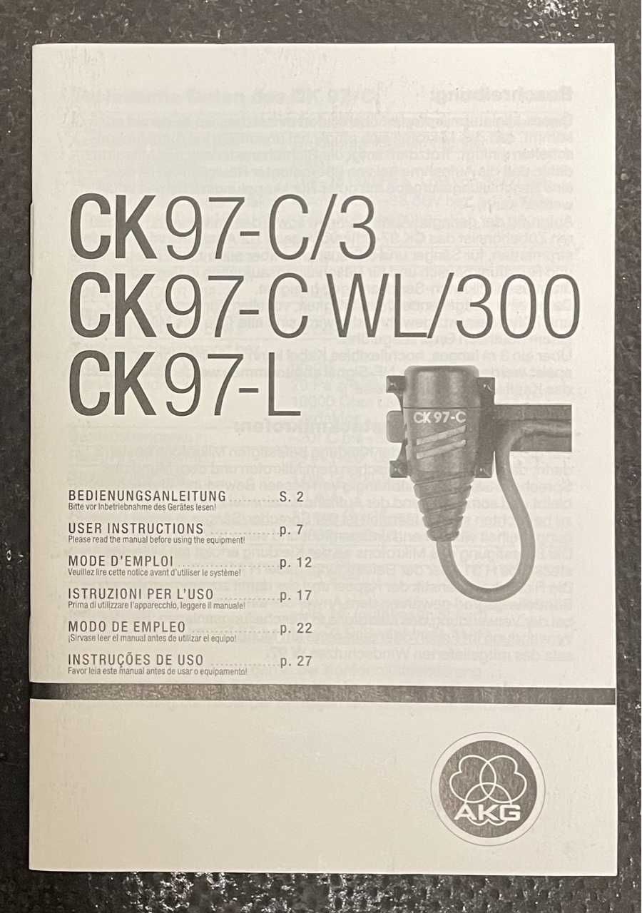 4x AKG CK 97 C/L Lavalier krawatowy mikrofon