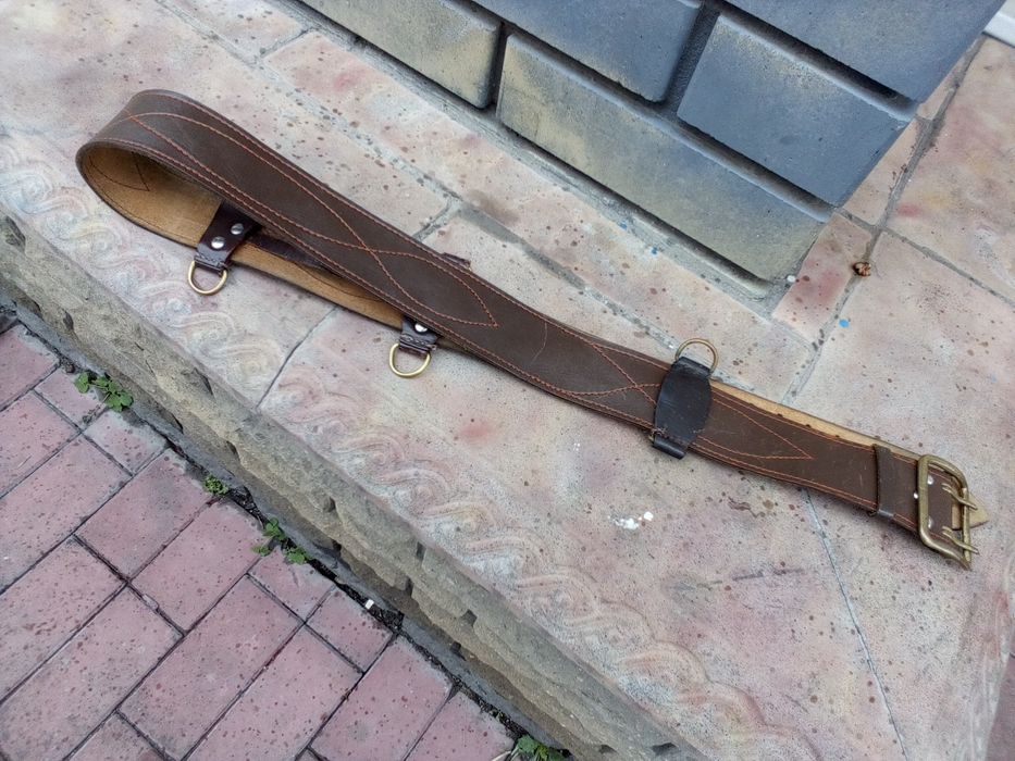 кожанный ремень пожарника,120 см