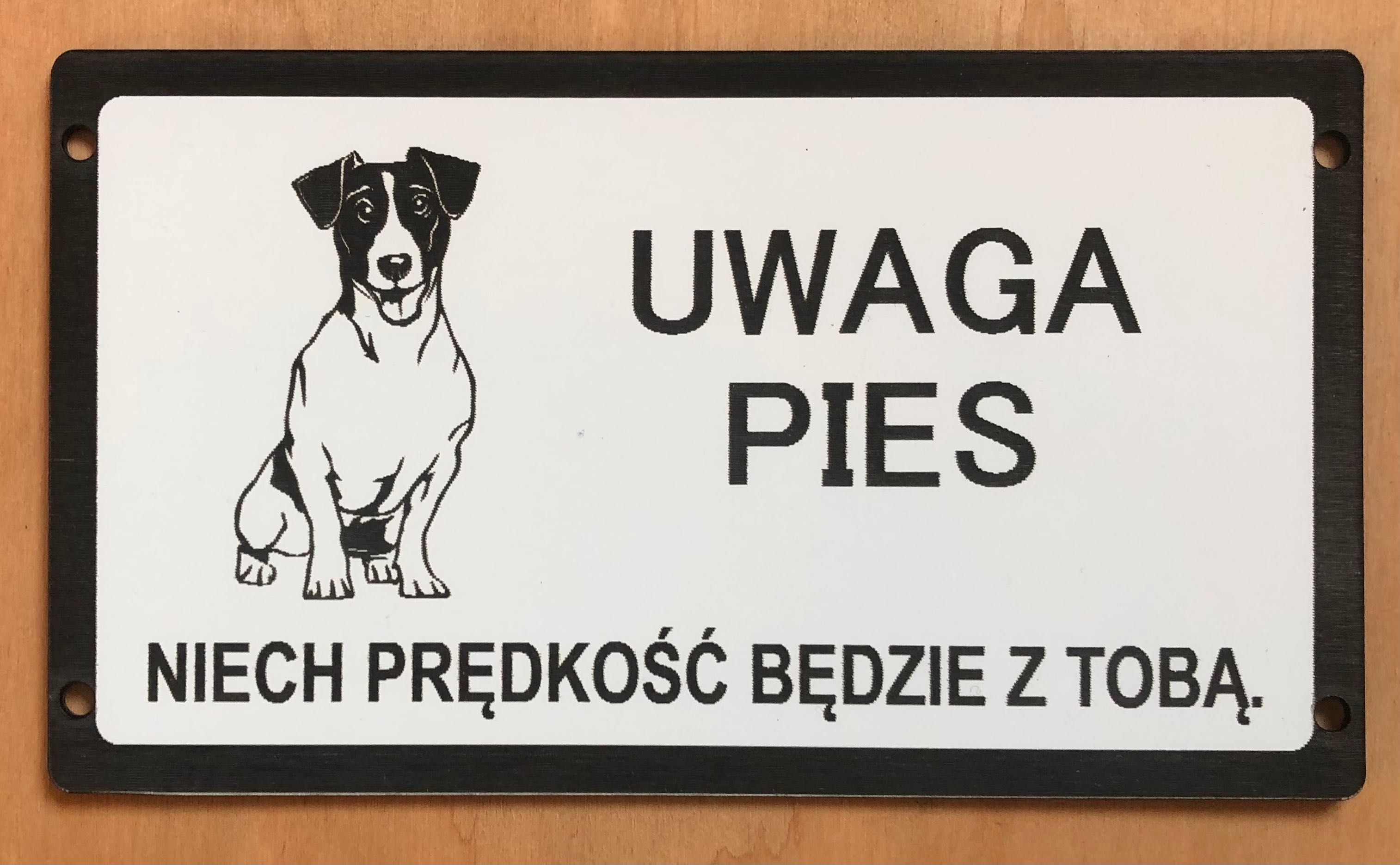 Tabliczka uwaga zły pies bandog