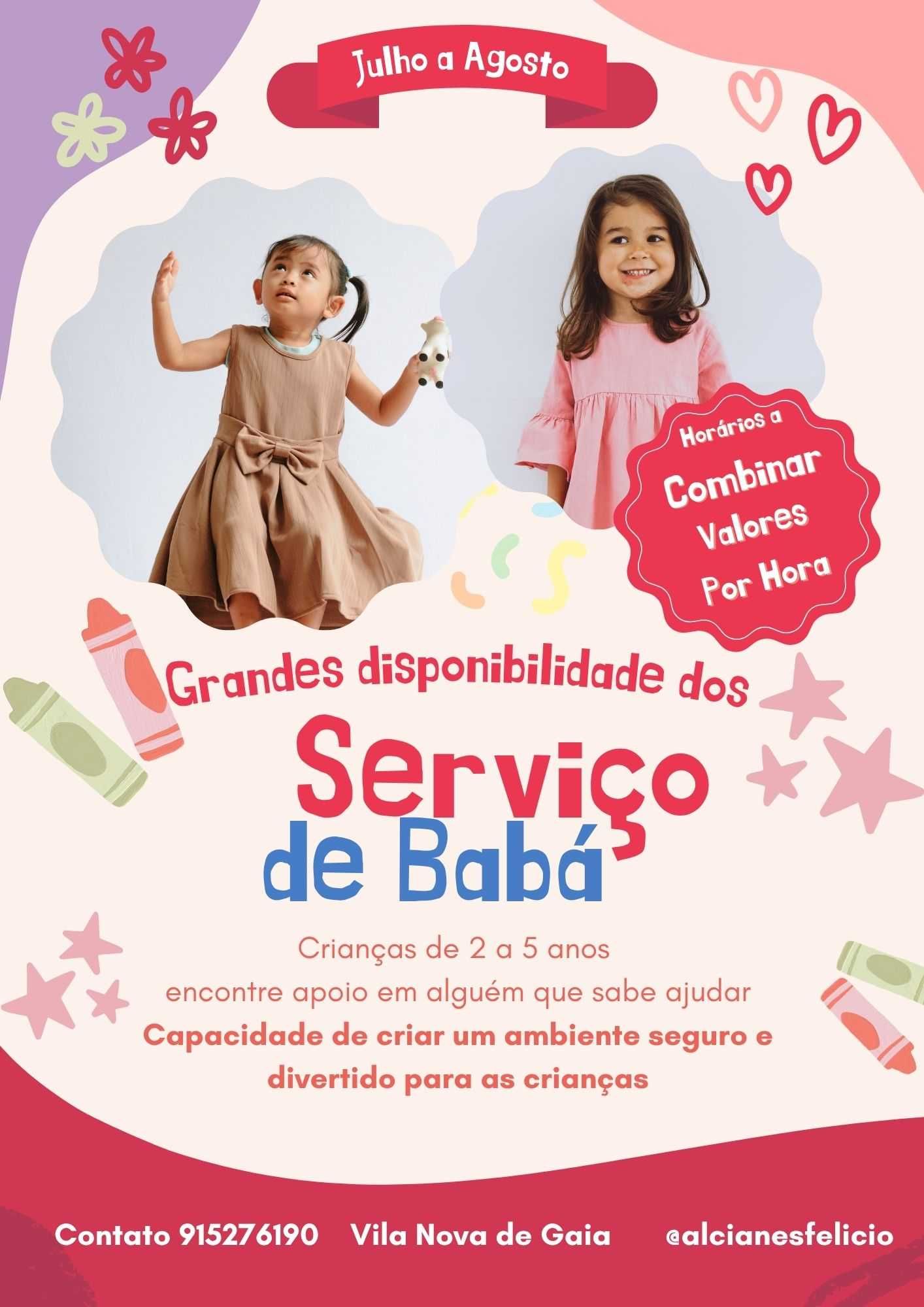 Serviço de Babá com disponibilidade