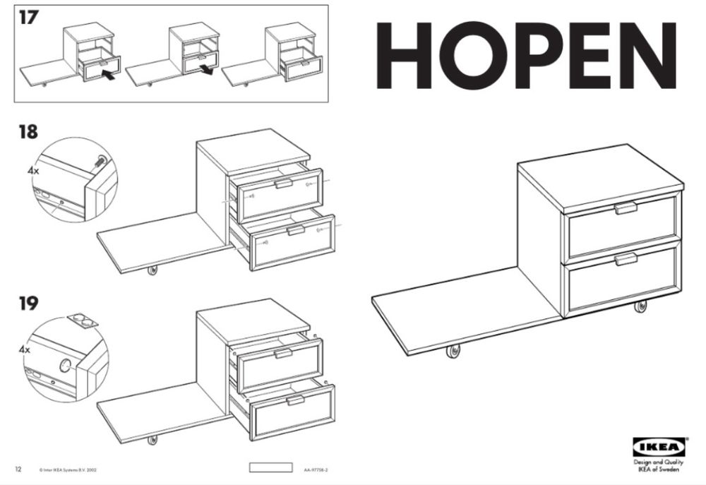 2x Mesas de cabeceira IKEA