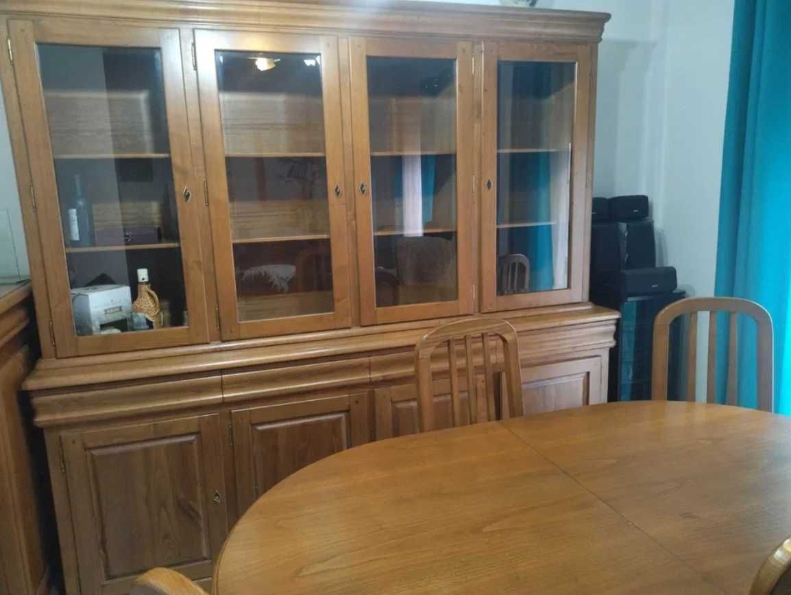 Mobília de sala de jantar cor carvalho