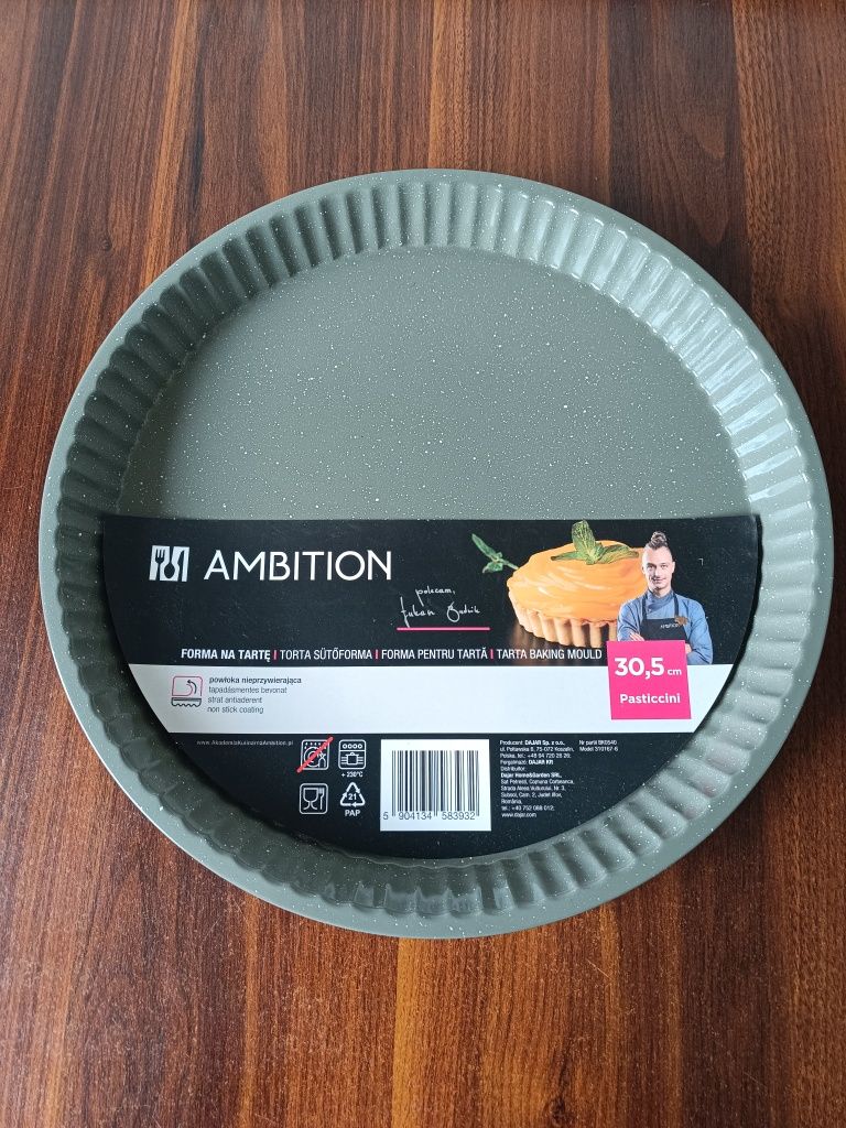 Forma blaszana na tartę non-stick nieprzywierająca 30,5cm Ambition
Bry