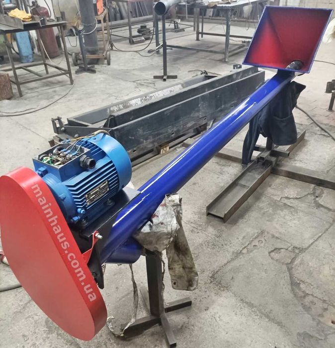 конвеєр шнековий 108мм 3 метри з єлектродвигуном для зернових