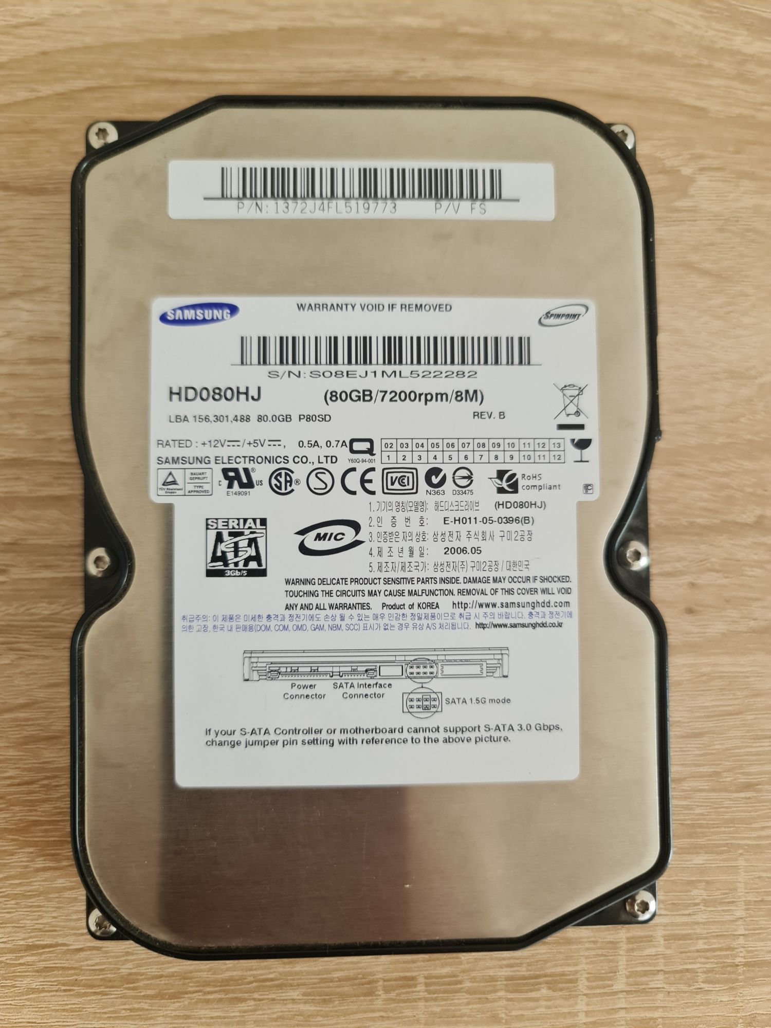 HDD Samsung 80gb