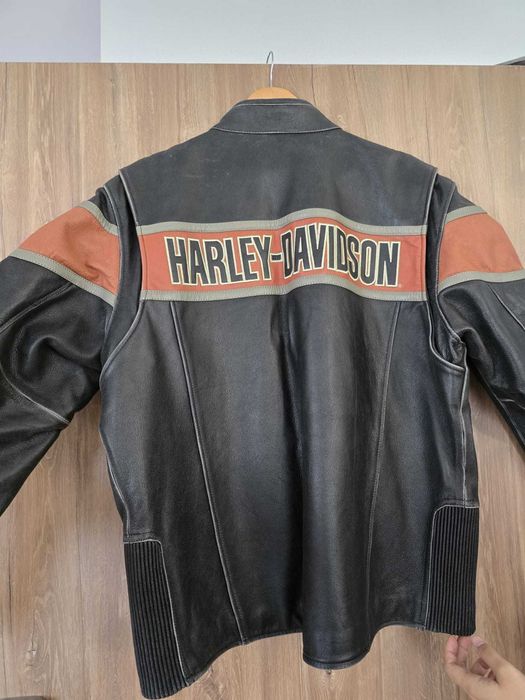 Casaco de couro Harley Davidson novo em folha, tamanho XL para homem