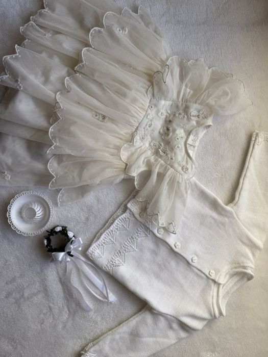 Zestaw na chrzciny dla dziewczynki 74