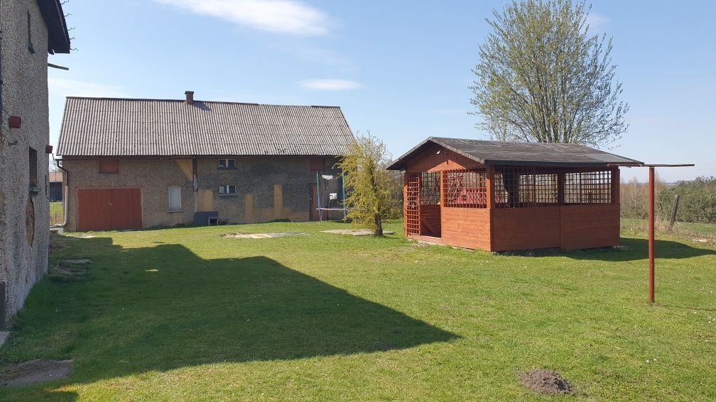 Duża działka pod zabudowę+ pole rolne+ budynek gospodarczy +garaż1,12h