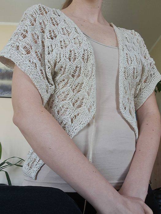Ażurowa narzutka sweter kardigan - rozmiar uniwersalny oversize