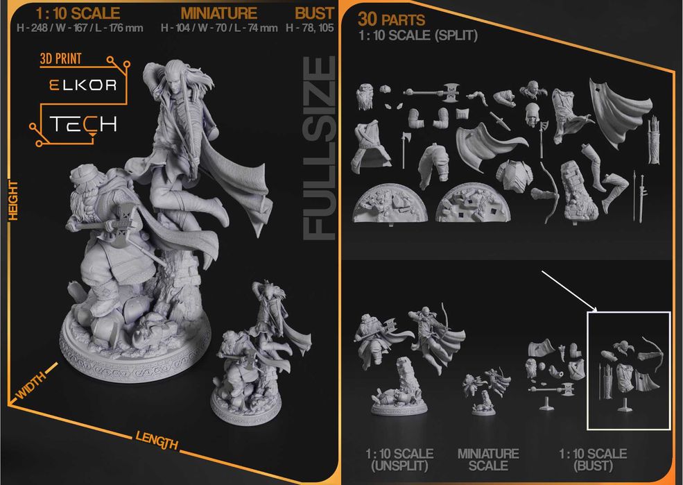 Popiersie Legolasa z Władcy Pierścieni