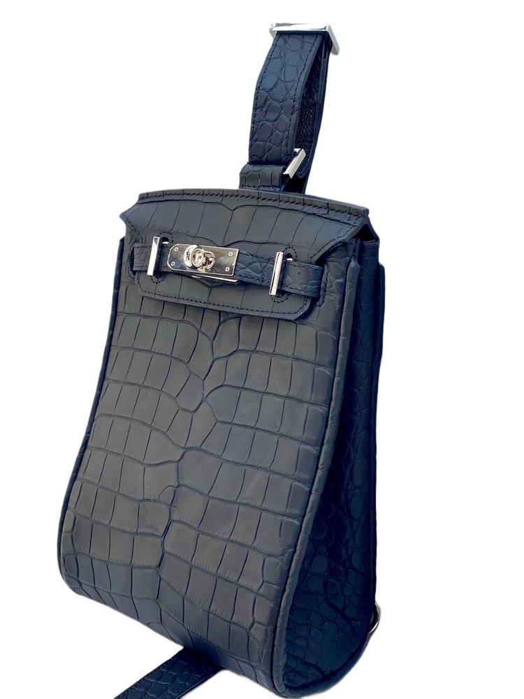 Мужская сумка из крокодила в стиле Hermes
