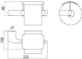 Uchwyt na papier toaletowy Vigour white
