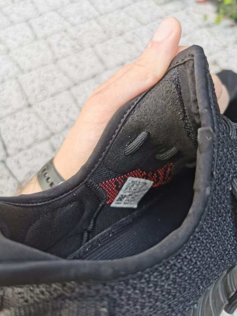 Buty męskie yeezy 350 Adidas Black red v2 bred
