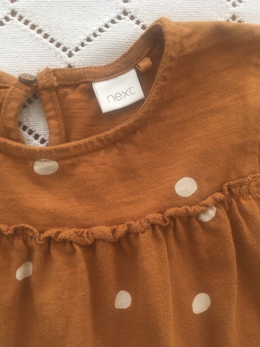 Tunika warstwowa NEXT 4-5 /110 cm aktualna kolekcja, rdzawa, kropki