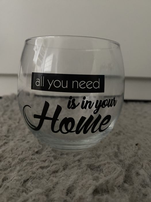 Szklanka/Świecznik do domu ozdoba