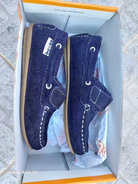 Mocassins menino em pele