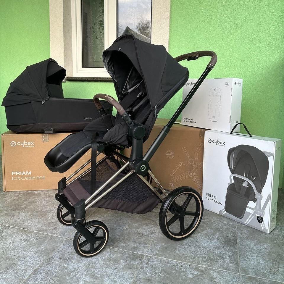 Cybex Priam 4.0 Deep Black шасі Rosegold