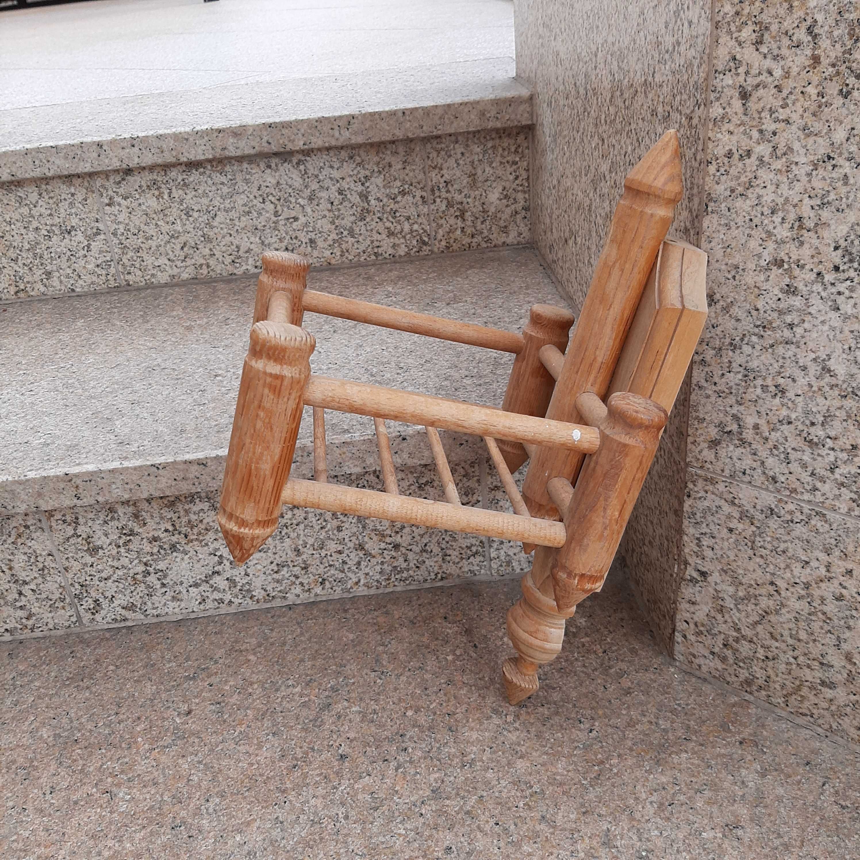 Kwietnik ścienny drewniany kwietnik PRL kwietnik retro vintage