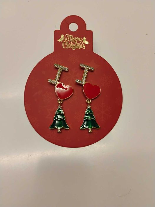 Świąteczne kolczyki - choinka