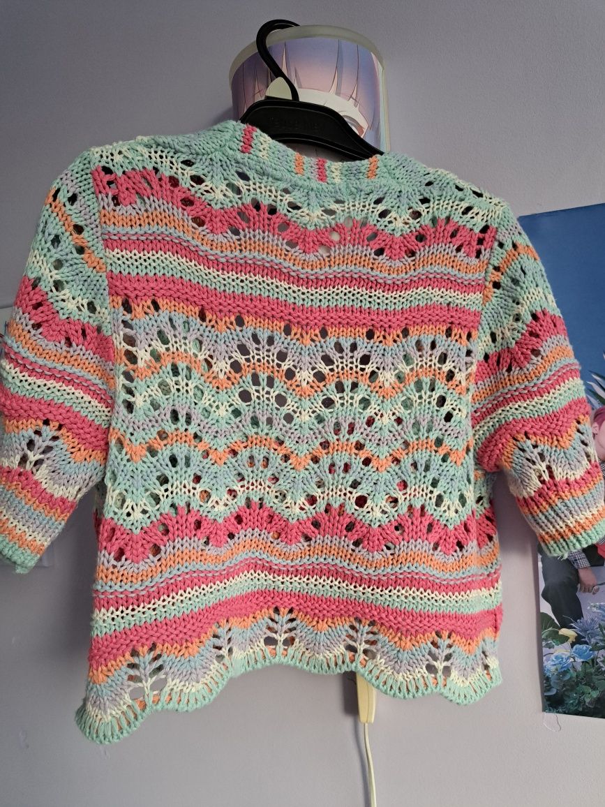 Sweterek i Top szydełkowy zestaw na szydełku handmade pull&bear