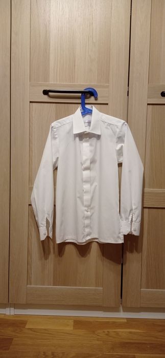 Stan-Dar Young Collection biała elegancka koszula chłopięca, długi ręk