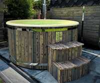 Balia Bania Jacuzzi Ogrodowe Hot Tub 200/225cm Kompozyt Piec na Drewno