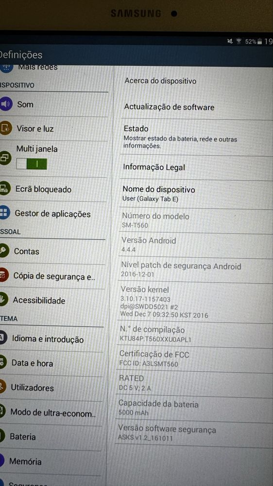 Tablet SM-T560 8GB