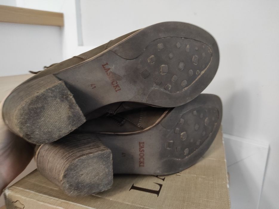 Brązowe botki Lasocki rozmiar 41 używane