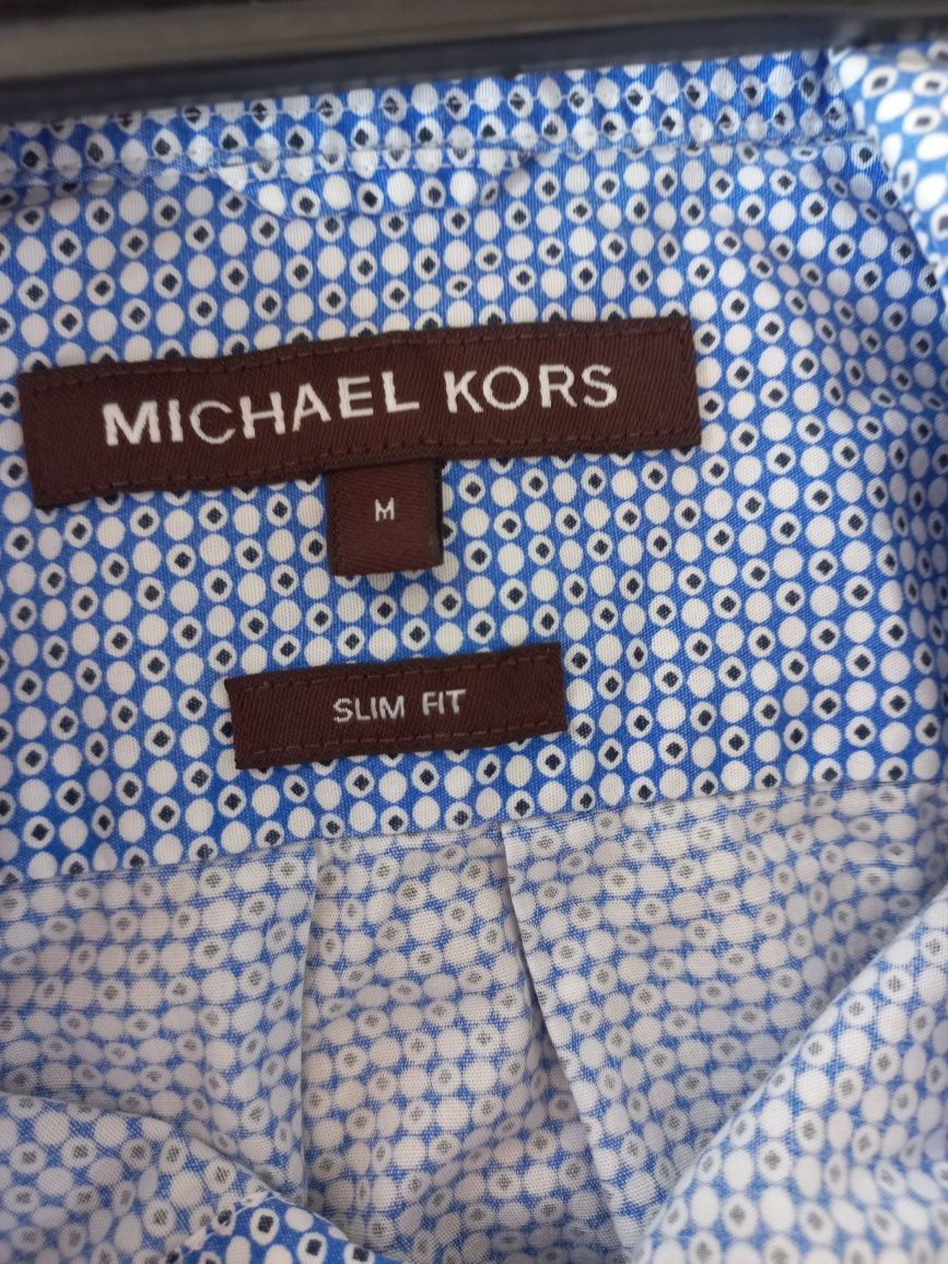 Elegancka koszula męska Michael Kors, slim fit wzory wzorzysta roz M
