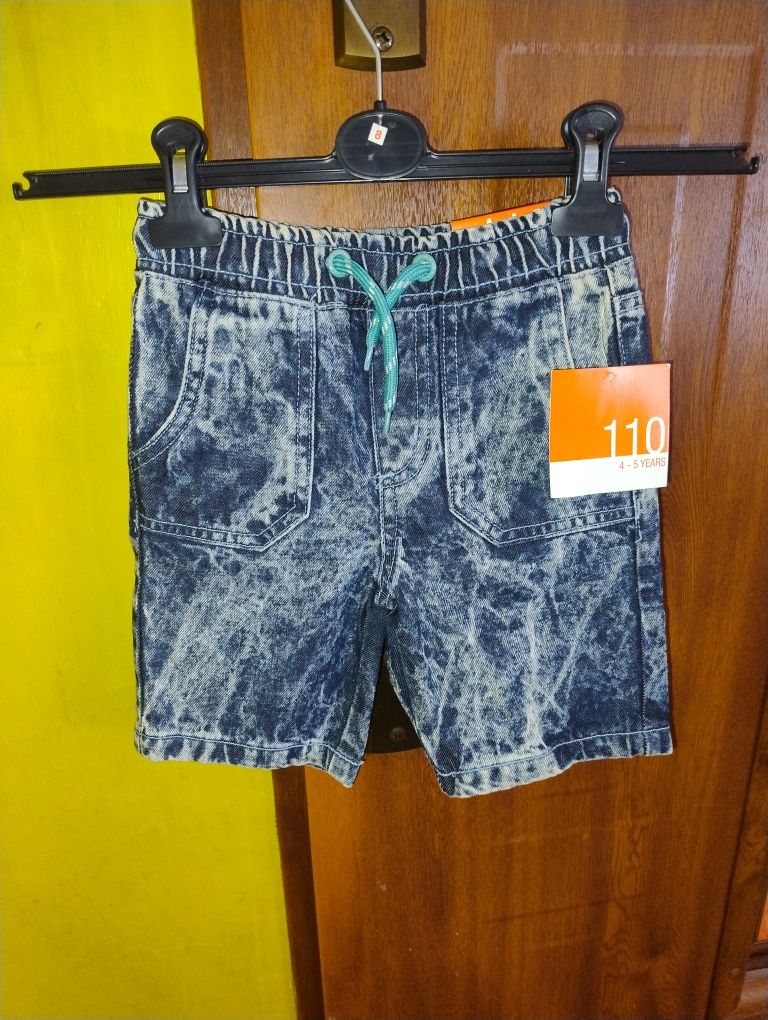 110 nowe spodenki jeansowe szorty Kiki & Koko z metką 100% bawełna