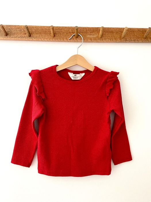 Bluzeczka dziewczęca czerwona Bliźniaczki