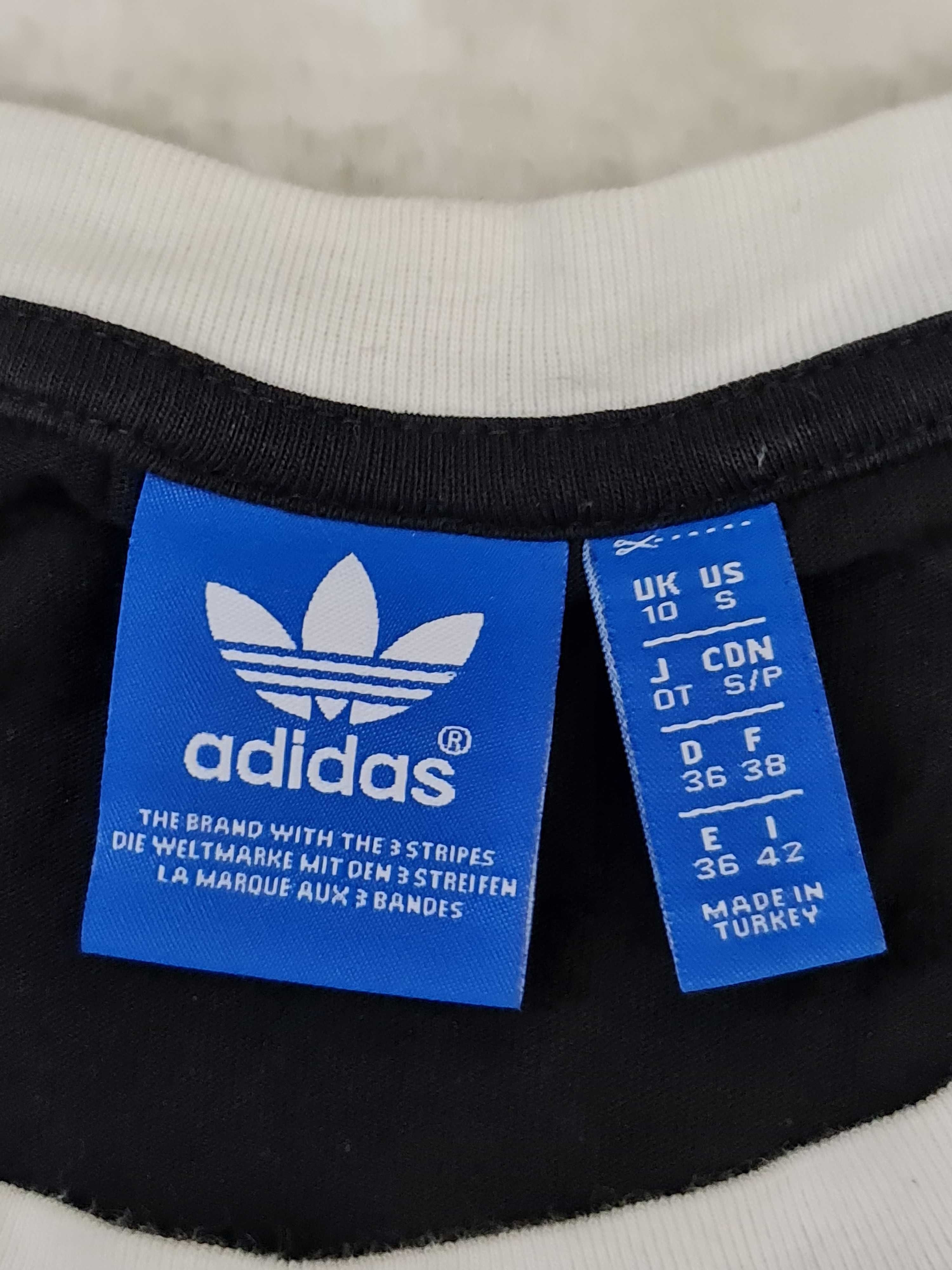 Koszulka T-shirt Adidas Rozmiar S Czarna Oryginalna trio 3 Paski