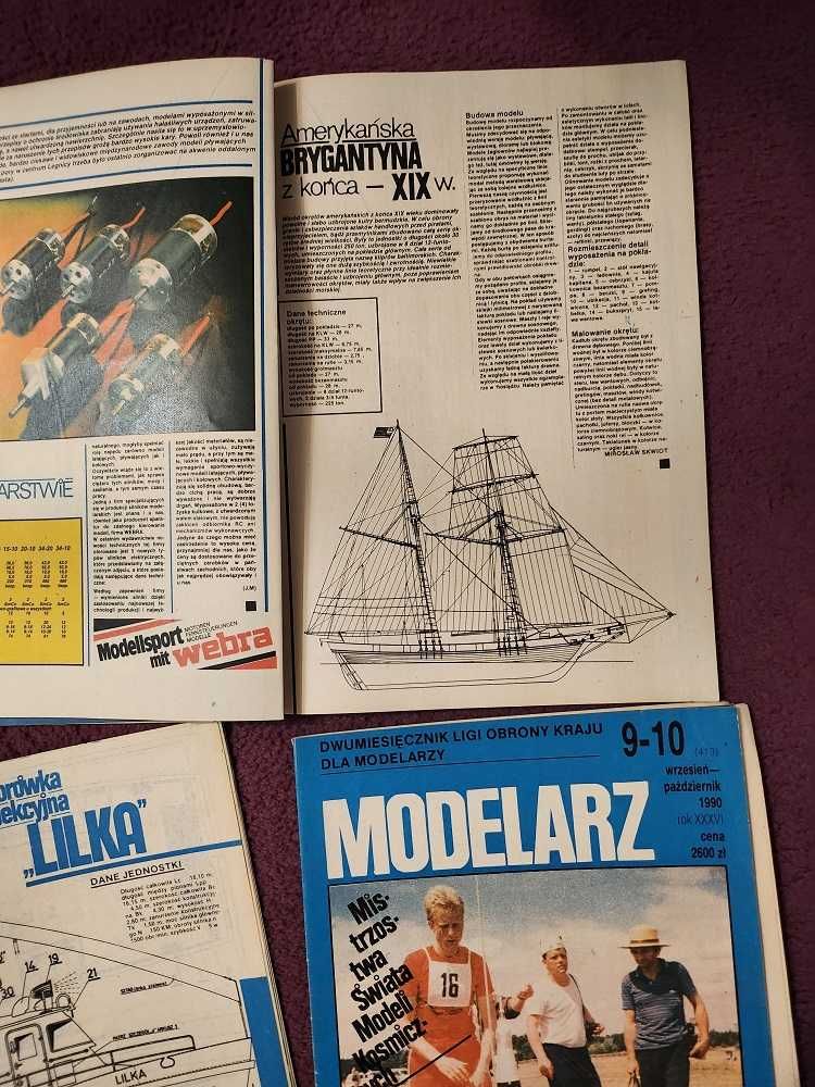 Dwumiesięcznik modelarz rok 1990 numer 1-2,5-6,7-8,9-10