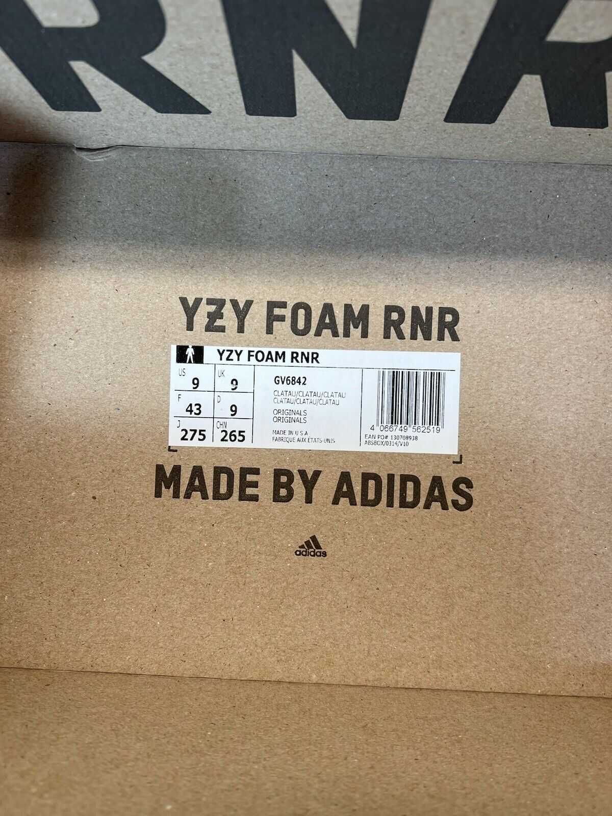 Yeezy Foam RNR Clay Taupe dowód zakupu