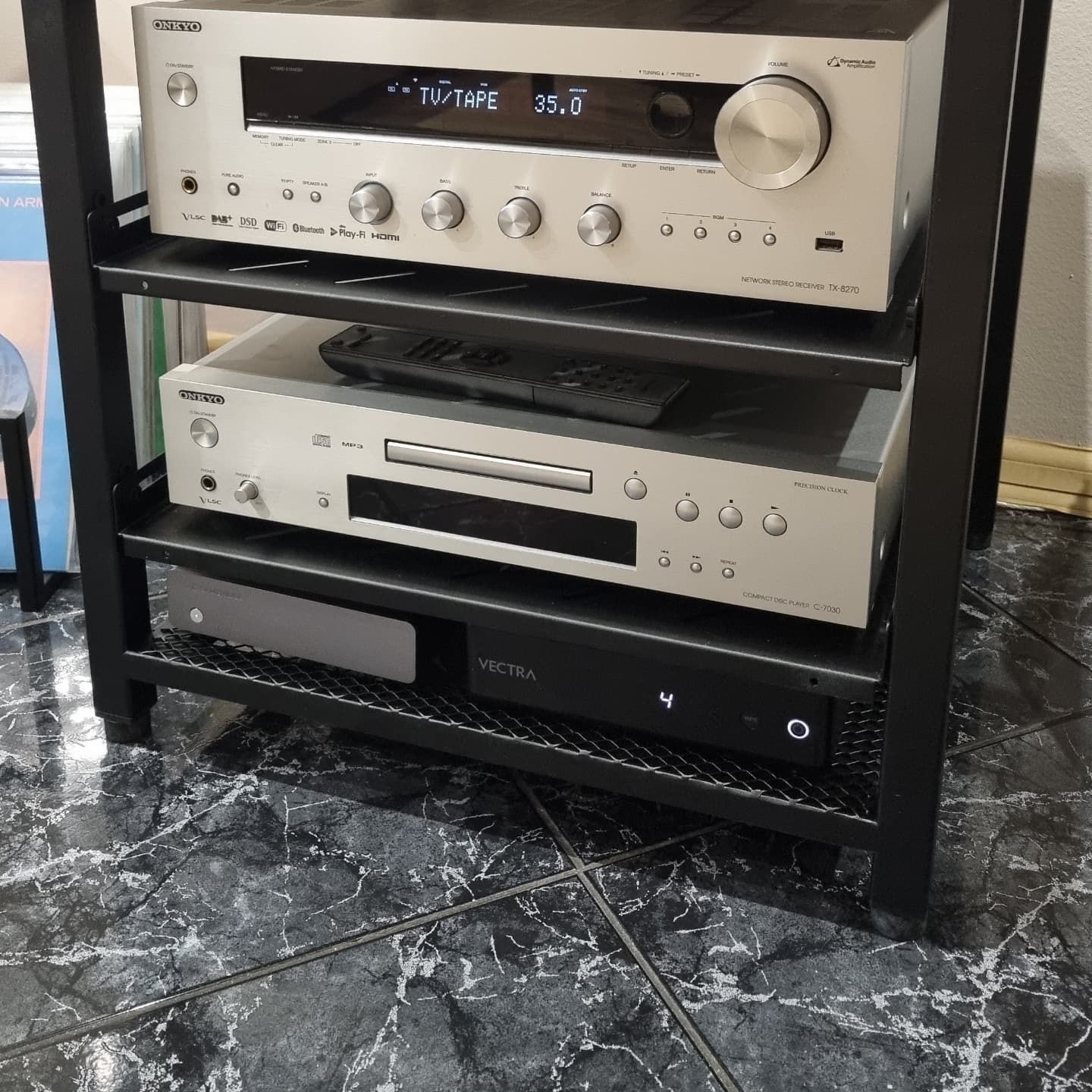 Szafka Rtv  komoda stolik audio Hifi  z regulowanymi blatami na sprzęt