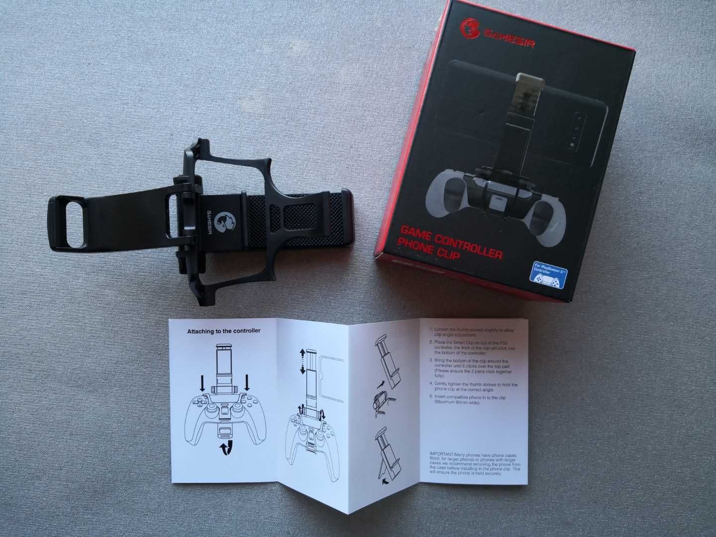 Gamesir game controller phone clip, novo;Play Station 5. Ler anuncio