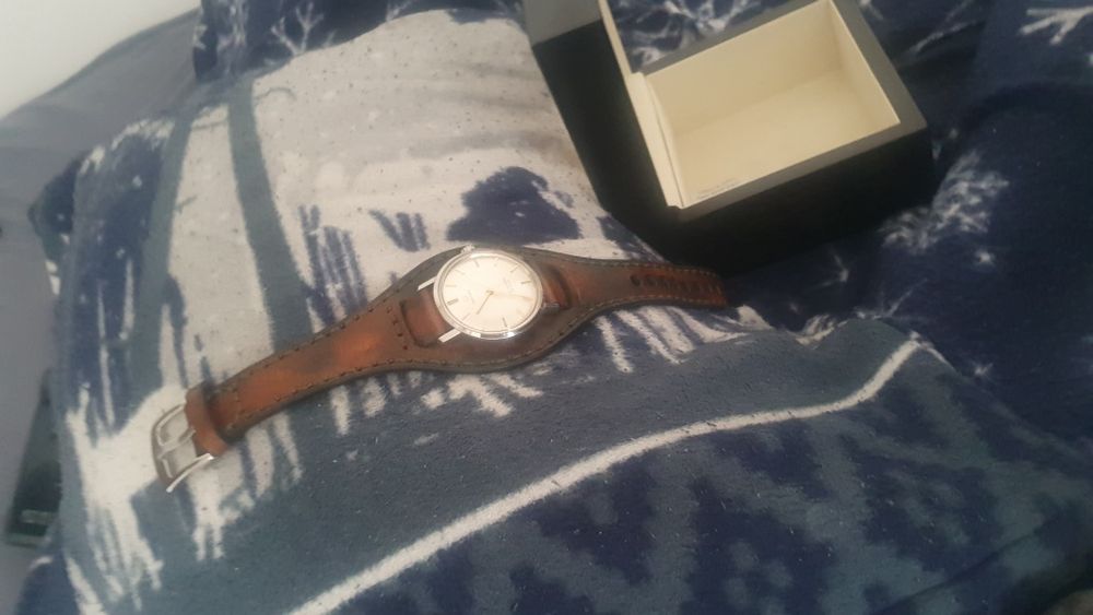 Pasek do zegarka z podkładką jednoczęściowy .18mm skóra naturalna