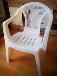 Krzesło ogrodowe  plastikowe białe