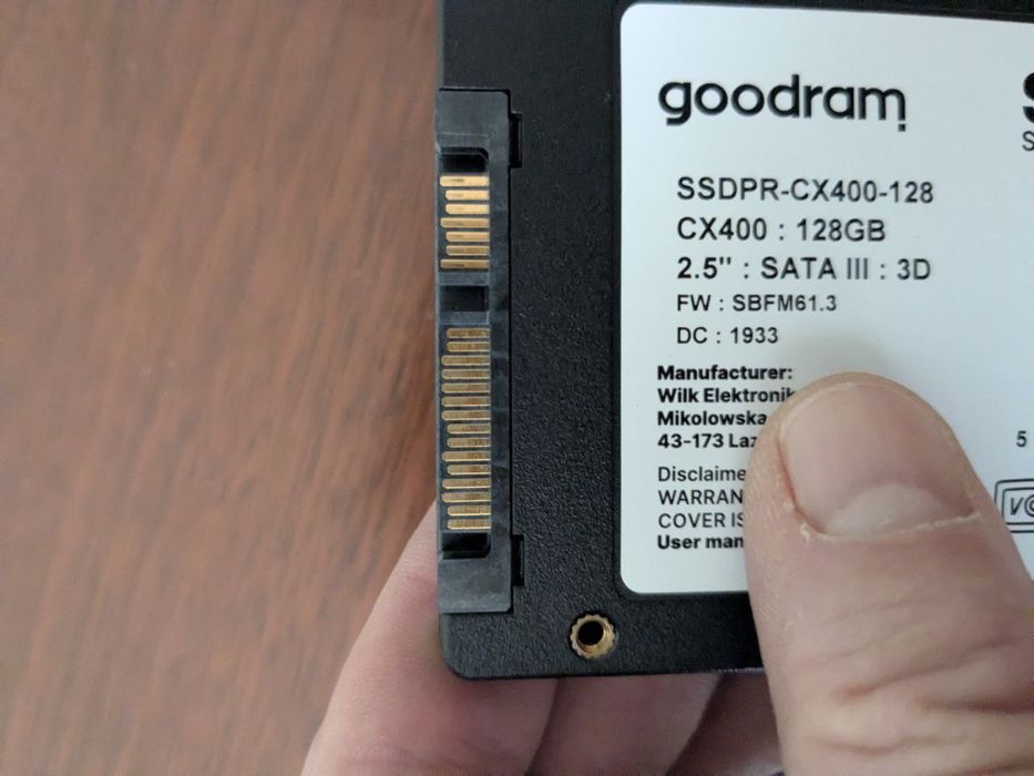 Рабочий SSD 128gb