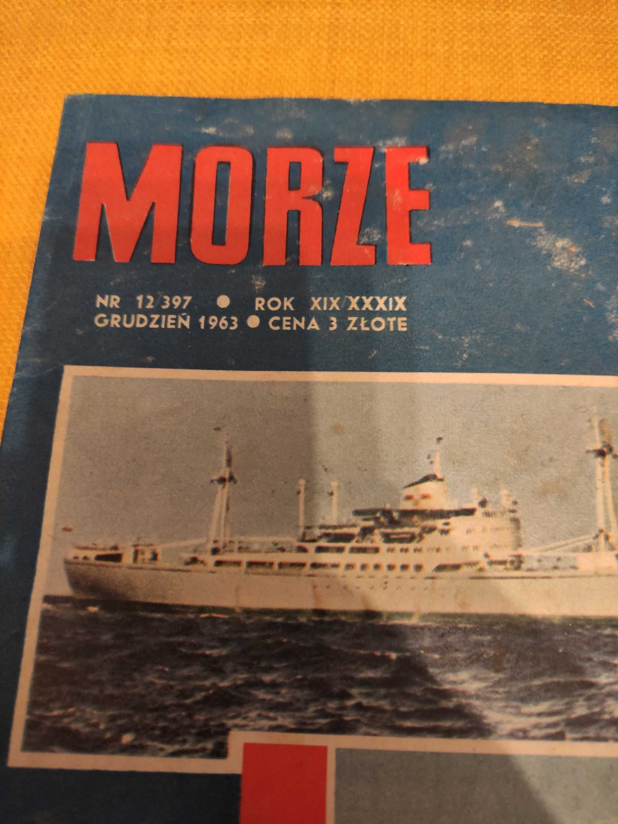 Czasopismo Morze nr 12 grudzień 1963'