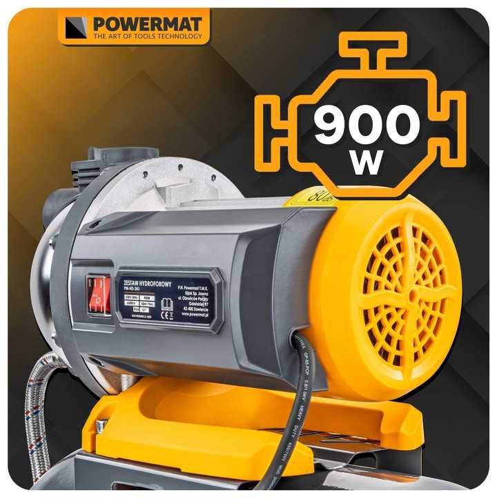 Pompa hydroforowa hydrofor do wody zbiornik 24l 900w zestaw 6500l/h