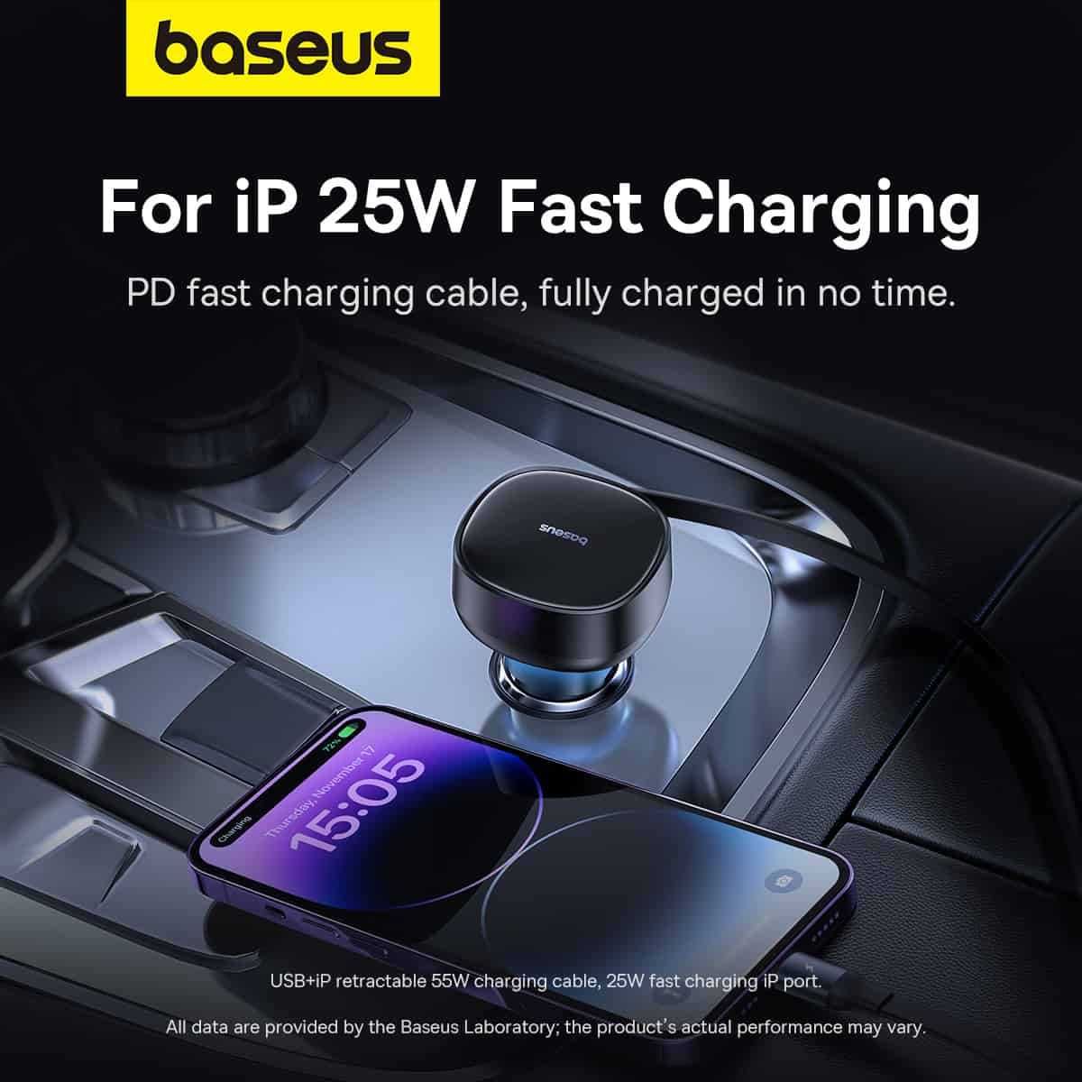 Автомобільні зарядні пристрої BASEUS Enjoyment Pro iP 55W / USB-C 60W