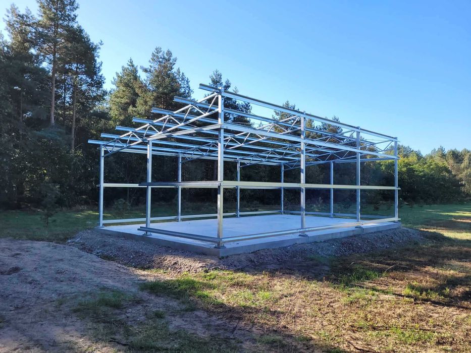 7x16 Konstrukcja stalowa na zgłoszenie wiata magazyn garaż od ręki