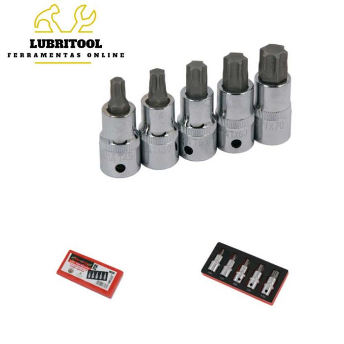 Jogo 5 Chaves Caixa Torx 1/2" T45-T70 CT3628 | NOVOS