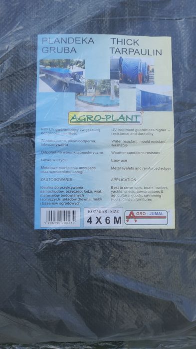 Sprzedam grubą plandekę 4×6