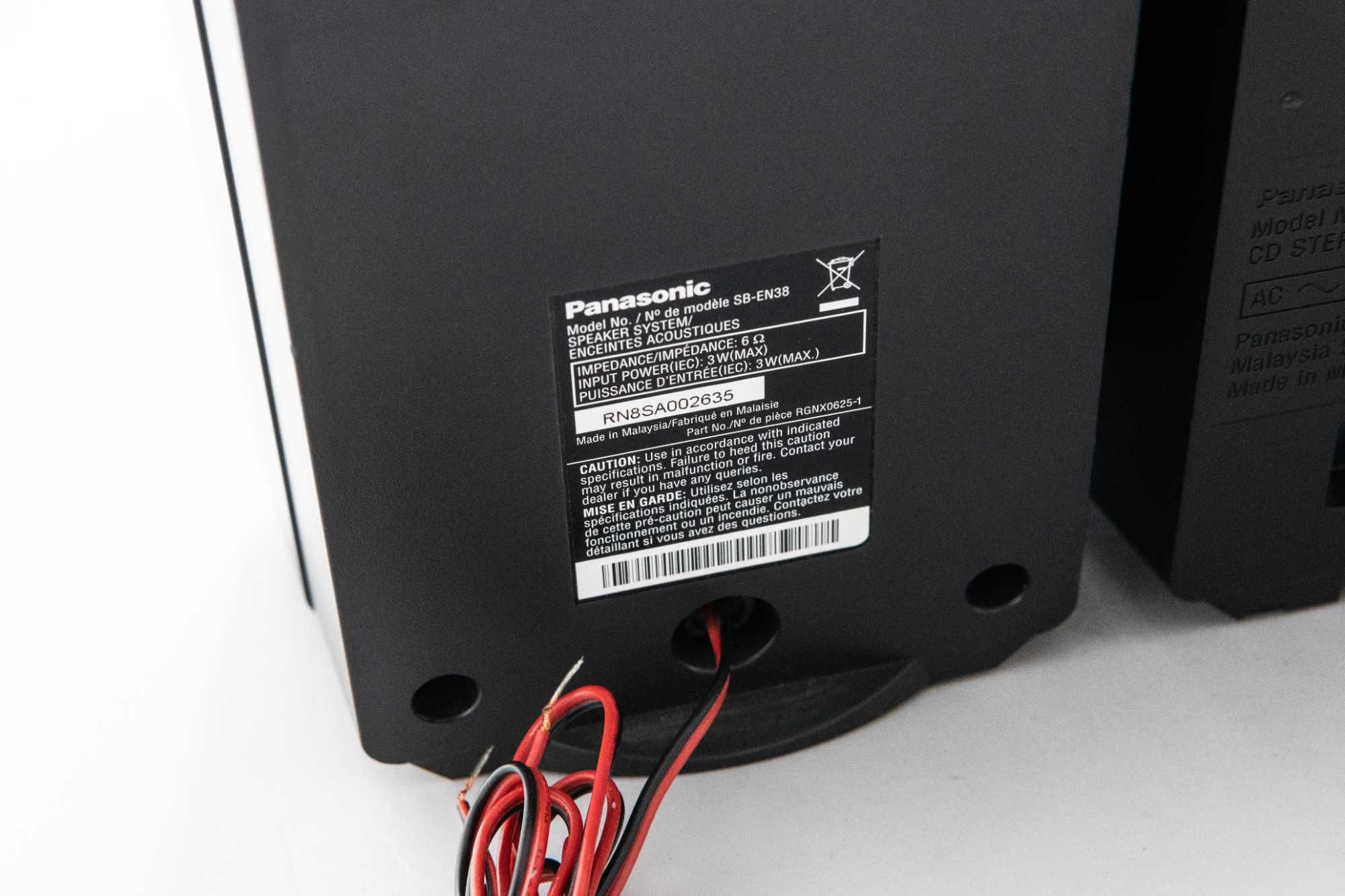 Zestaw stereo miniwieża CD Ipod FM DAB Panasonic SA-EN38DB